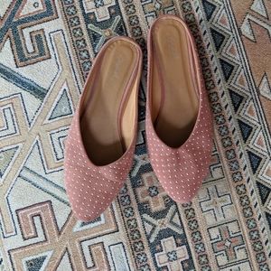 Vinnie Louise Qupid Riley Mules Dusty Pink // 9